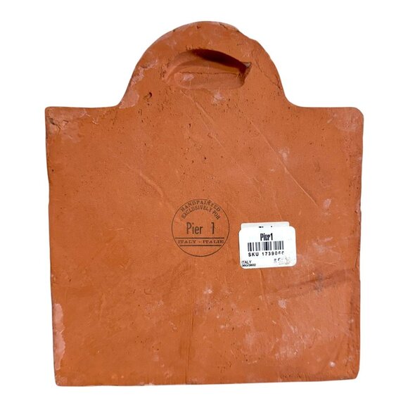 Handpainted Pier 1 Italian Ceramic Tile Trivet Floral Duca Di Cesare Italy 8" - Picture 4 of 7